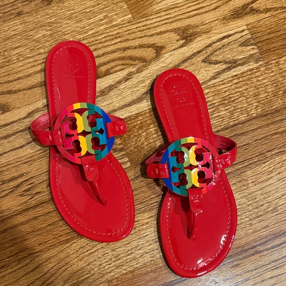 Tory Burch Red Colorful Sandals - Picture 1 of 6